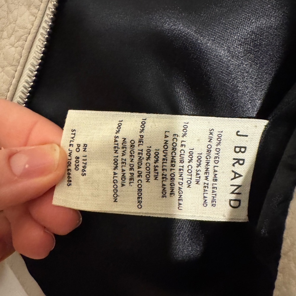 J Brand Beige Leather Jacket - Picture 4 of 4